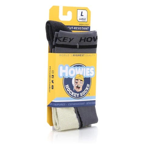 New Large Howies Hockey Cut-Resistant Tall Hockey Skate Socks - Crew Length Skating Socks