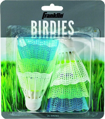 Franklin Sports Outdoor Badminton Plastic Replacement Birdies Set - Sets of 6