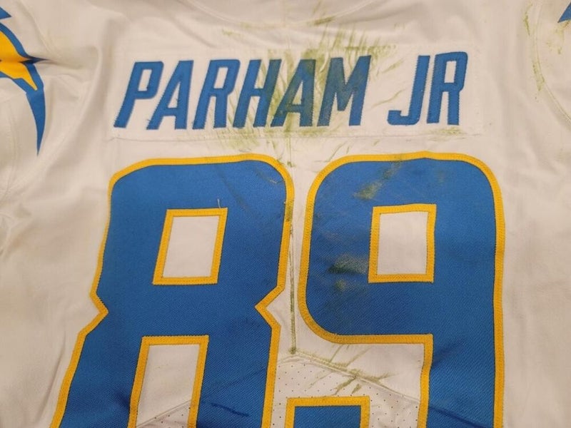 Donald Parham Jr. Los Angeles Chargers Game-Used #89 Powder Blue Jersey vs.  Denver Broncos on October 17 2022