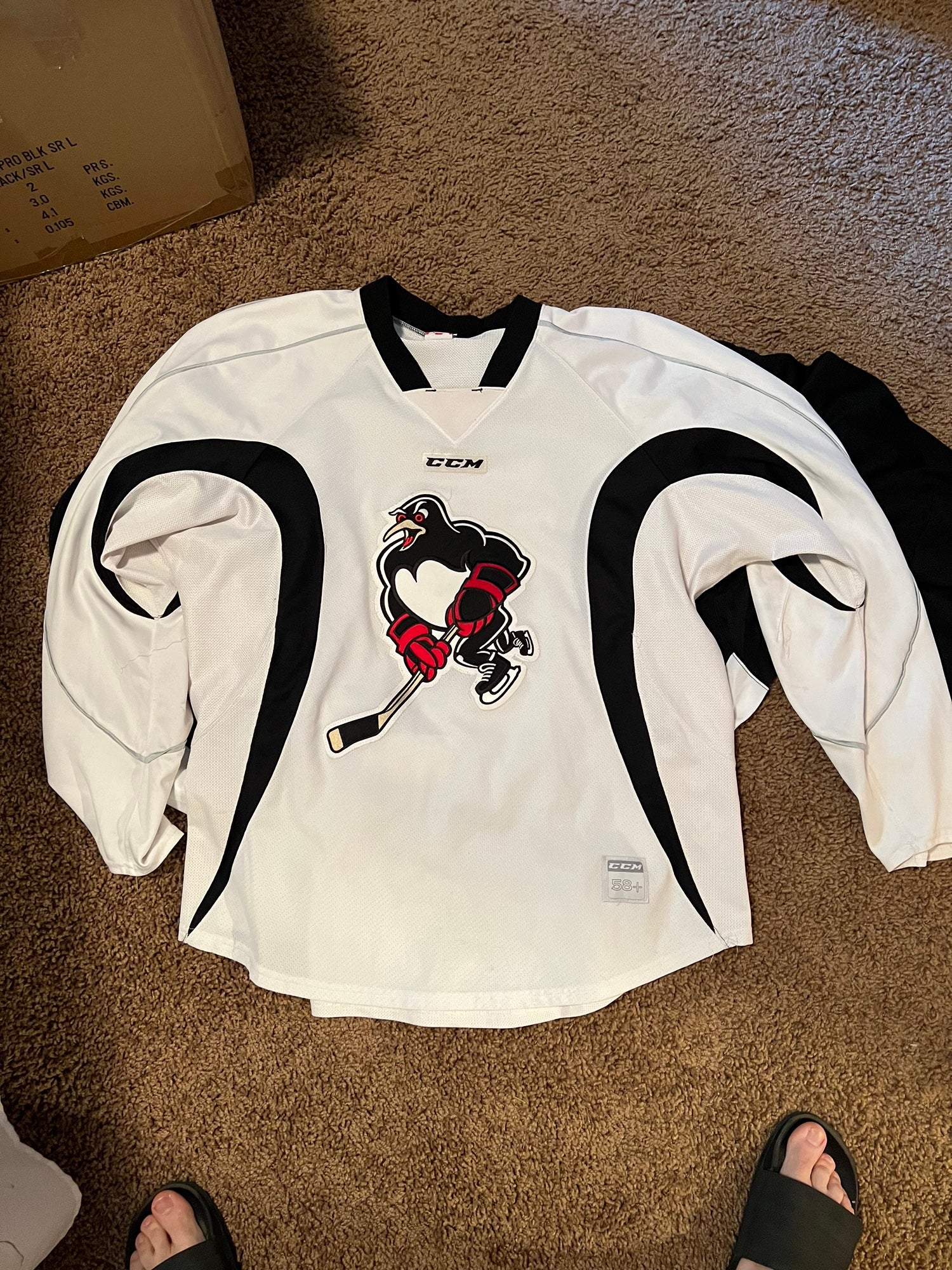 White Used Size 58 CCM Edge Jersey