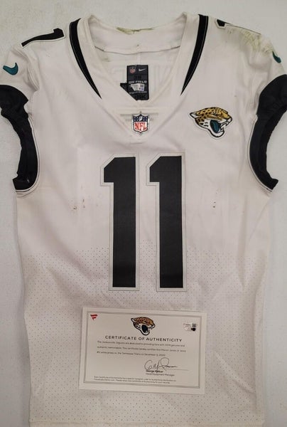 Jaguars MARVIN JONES JR #11 GAME USED WHITE Jersey vs Titans 12/11/22 W/COA