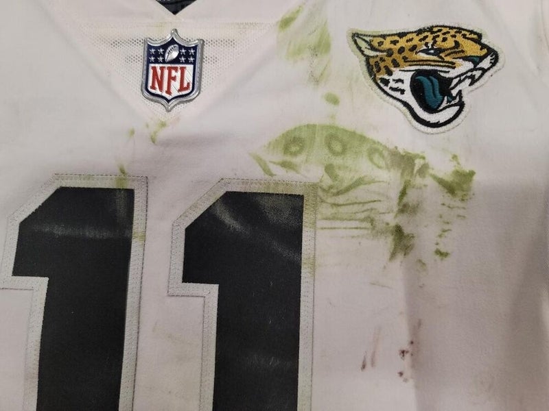 Marvin Jones Jr. Jacksonville Jaguars Game-Used White #11 Jersey vs. Kansas  City Chiefs on November