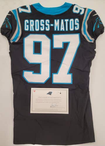Panthers YETUR GROSS-MATOS GAME USED BLACK Jersey vs Falcons 11/10/22 W/COA