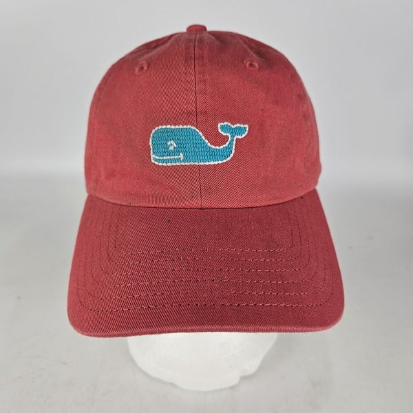 Vineyard Vines Men's Whale Logo Leather Strap Baseball Hat