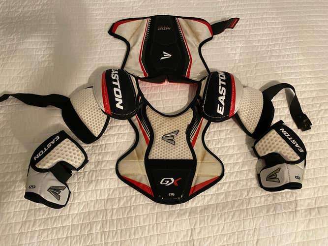Easton Synergy GX Shoulder Pads (YL) & Elbow Pads (YM)