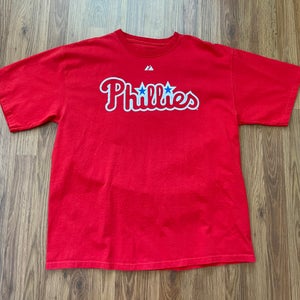 Philadelphia Phillies Chase Utley #26 MLB BASEBALL Majestic Size XL T Shirt!