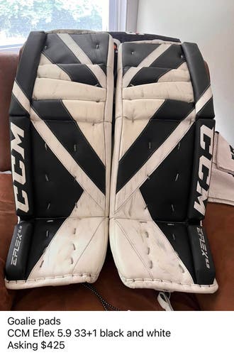 33" CCM Pro Stock Eflex 5.9 Goalie Leg Pads