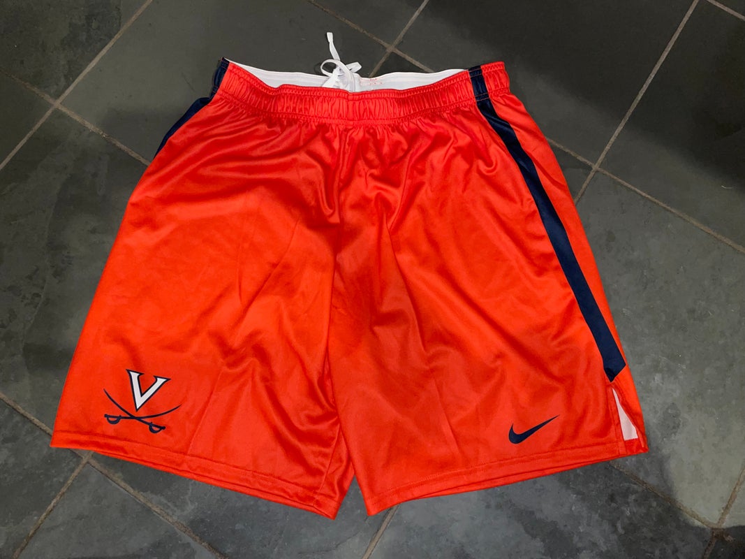 New NIKE VIRGINIA UVA Cavaliers  Lacrosse Game Shorts LG orange