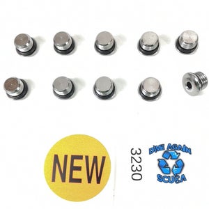 10x NEW 7/16" 1st Stage High Pressure HP Port Plug Scuba Dive with O-Ring  #3230