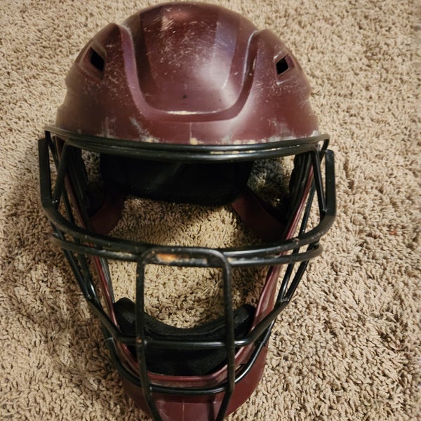 NIKE PRO GOLD BASEBALL SOFTBALL FULL FACE CATCHERS MASK HELMET Adult 6  3/8-7 3/8