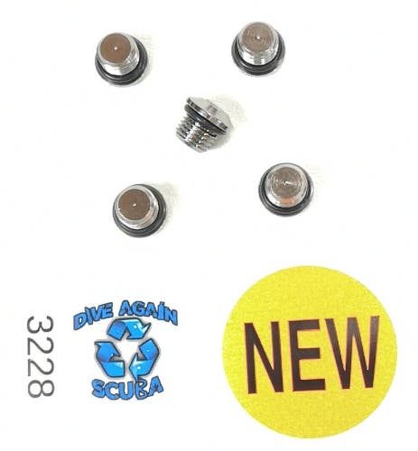 5x NEW 3/8" 1st Stage Low Pressure LP Port Plug Scuba Dive with O-Ring   #3228