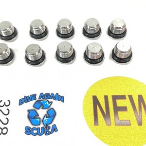 10x NEW 3/8" 1st Stage Low Pressure LP Port Plug Scuba Dive with O-Ring   #3228