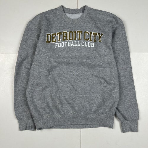 Detroit City Football Club Crewneck Sweatshirt Pullover DCFC Gray Adult Sz Small