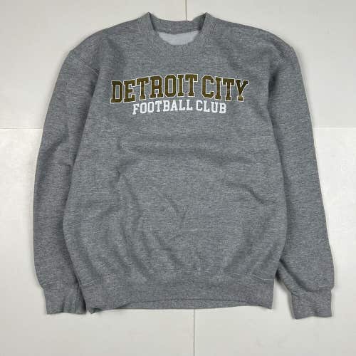 Detroit City Football Club Crewneck Sweatshirt Pullover DCFC Gray Adult Sz Small