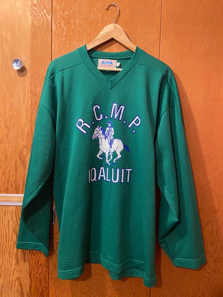 Vintage RCMP Hockey Jersey, Green, Size L