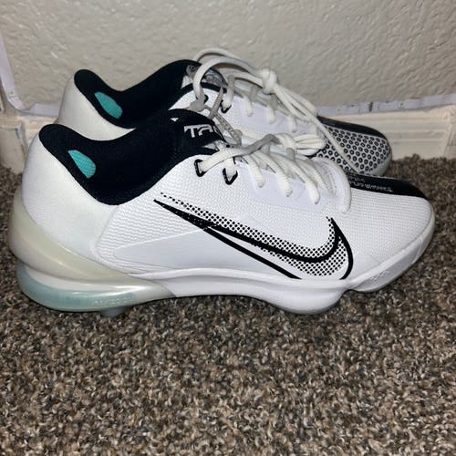SZ 7.5 Nike Force Zoom Trout 7 Pro Men's Baseball Cleats, Wht/Blk CQ7724-101