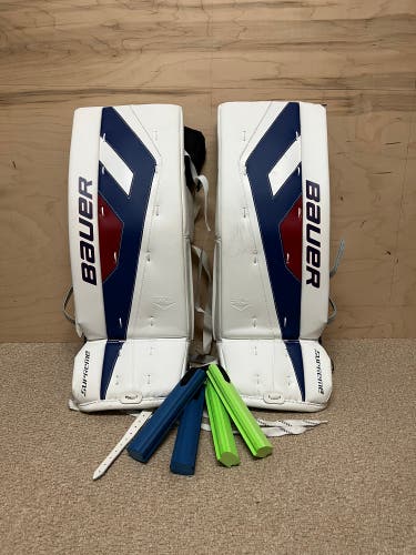 Used 28" +1 Bauer One.7 Junior Goalie Leg Pads