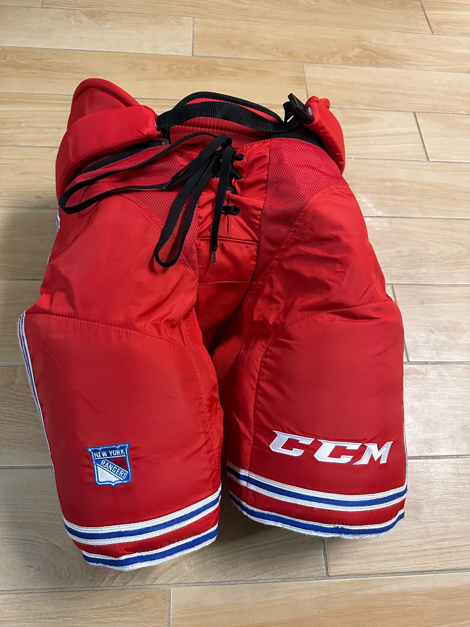 CCM HPTK Custom Pro Stock Hockey Pants Large New York Rangers NHL