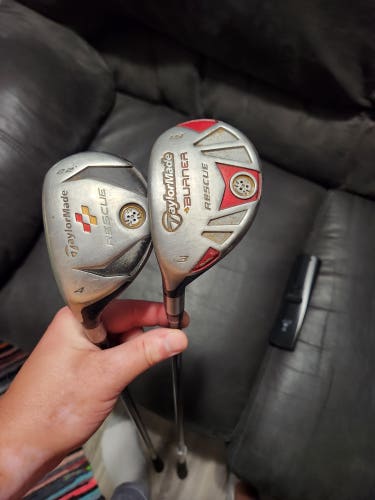 Used Men's TaylorMade Left Hand Burner 3 Wood and 4 Rescue Woods