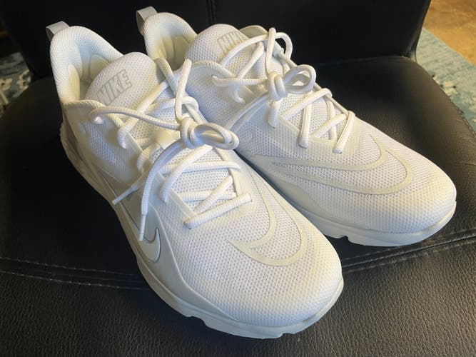 Nike Alpha Huarache 8 Pro Turf Lacrosse Shoes White CZ6559-110 Mens Size 11.0 NEW