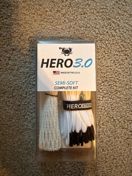 East Coast Dyes Lacrosse Semi-Soft HeroMesh 3.0 Complete Stringing Kit White
