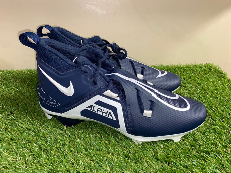Nike Alpha Menace Pro 3 Navy White Football Cleats CT6649-400 Mens Size 12.5 NEW
