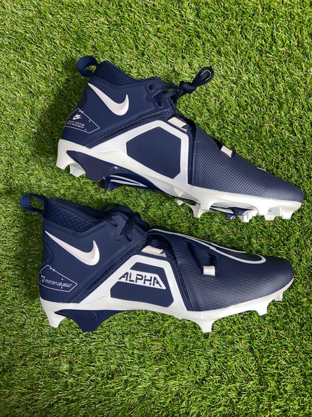 Nike Alpha Menace Pro 3 Navy White Football Cleats CT6649-400 Mens Size 12.5 NEW