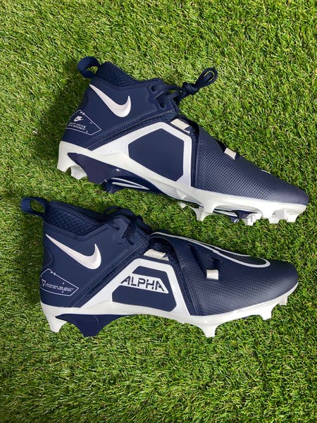 Nike Alpha Menace Pro 3 Navy White Football Cleats CT6649  display picture 3