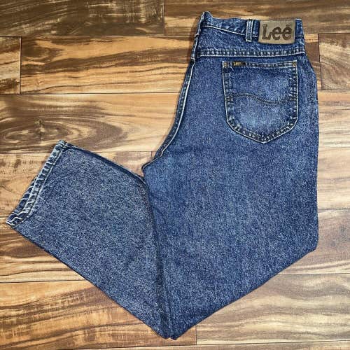 Vintage Lee Mens Denim Acid Stone Wash Jeans Pants Size 34x29 (Tagged 36x30) USA
