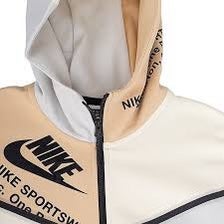 Nike Tech Fleece Windrunner Hoodie Full Zip Cream Beige White Black  DM6474-072