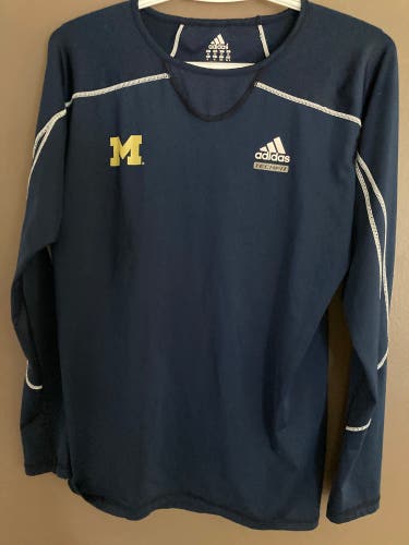 Michigan Wolverines Hockey Adidas Compression Shirt
