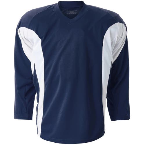 New Goalie Cut Blank Navy/White Practice Jersey