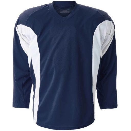 New Adult Small Blank Navy/White Practice Jersey