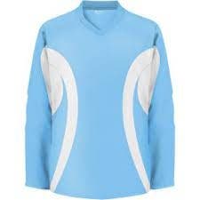 New Intermediate Goalie Cut Blank Powder-Blue/White Practice Jersey