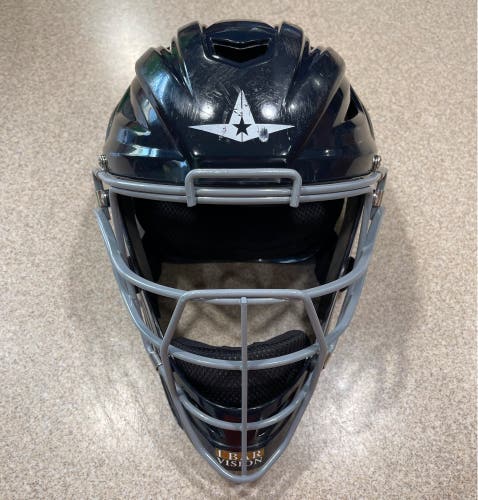 Navy Blue All-Star System 7 Axis Adult / Intermediate 7”-7.5” Catcher’s Helmet MVP2500-1