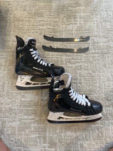 Used Bauer Size 5 Supreme M5 Pro Hockey Skates/W LS Pulse Ti Blades + Extra Pair