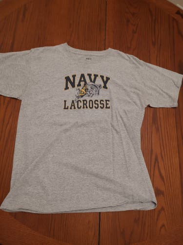 Gray Used US Naval academy Unisex t-Shirt youth XL