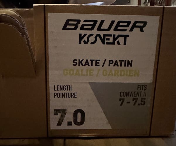 Senior Used Bauer Konekt Hockey Goalie Skates Regular Width Size 7