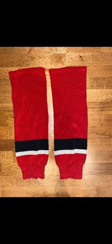 Red Used Large  Knit Socks