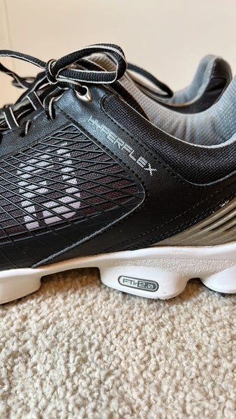 FootJoy [11.5W] Wide Men\'s Hyperflex II Spiked Golf Shoes-(Silver) Men main image 4