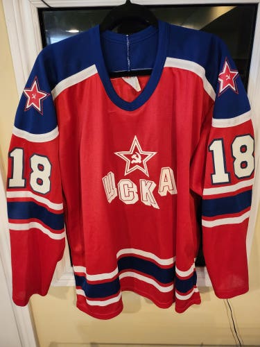 XL Red Army Fedorov #18 jersey
