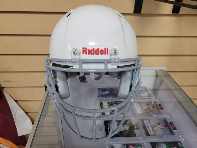 Riddell Victor Youth Football Helmet, White/Gray, X-Small 