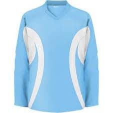 New XXL Blank Powder-Blue/White Practice Jersey