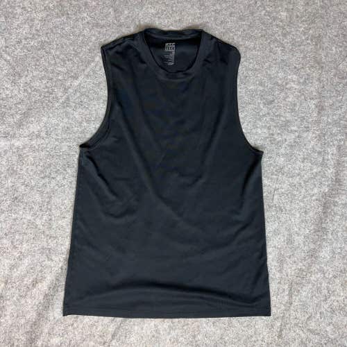Rec Tech Mens Shirt Medium Black Tank Top Sleeveless Gym Sports Solid Casual
