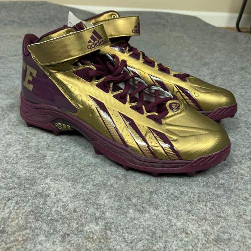 Adidas Mens Football Cleat 15 Gold Maroon Shoe Lacrosse AS SMU FilthyQuick Mid