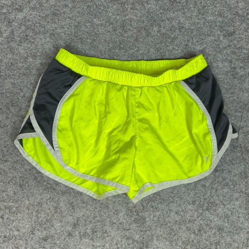 Old Navy Womens Shorts Extra Small Neon Green Black Athletic Lined Running Sport