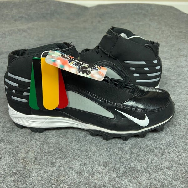Nike Mens Football Cleat 12.5 Black White Shoe Lacrosse Ladanian Tomlinson Pair