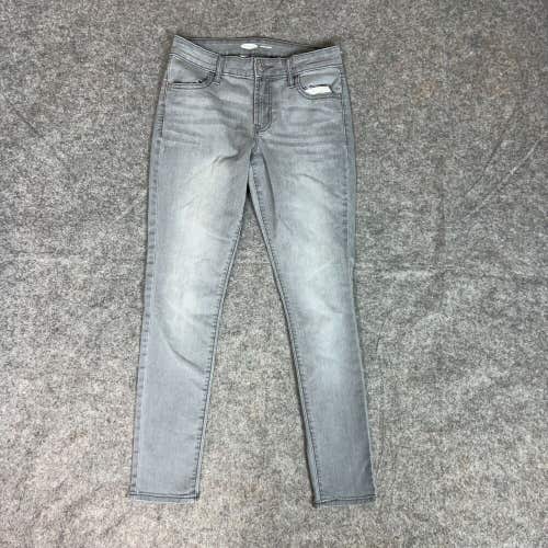 Old Navy Womens Jeans 2 Gray Skinny Denim Pants Light Wash Mid Rise Casual Solid