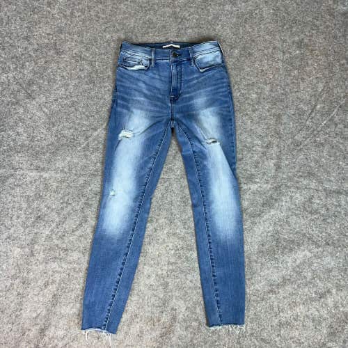 Pacsun Womens Jeans 26 Blue Jegging Pant Denim High Rise Medium wash Distressed