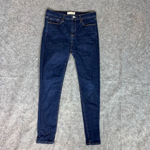 Gap Womens Jeans 6 28 Blue Skinny Denim Pant Mid Rise Dark Wash Casual Stretch